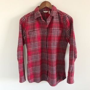 Woolrich 100% Cotton Red Plaid Flannel Shirt XS